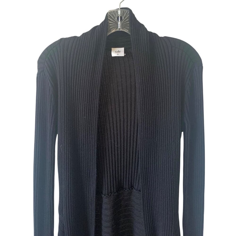 Cabi Solid Black Sweetheart Ribbed Asymmetrical H… - image 3